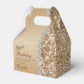 Elegante Gouden 90e Verjaardag Bedankdoosjes (Voorkant Zijde)