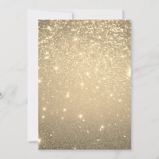 Elegante gouden 90e verjaardag uitnodiging (Achterkant)