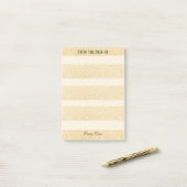 Elegante Gouden Aangepaste Notities Post-it® Notes (Op bureau)