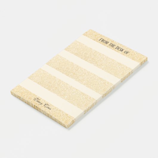 Elegante Gouden Aangepaste Notities Post-it® Notes (Schuin)