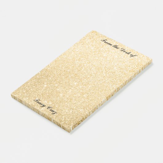 Elegante gouden aangepaste post-it notities post-it® notes (Schuin)