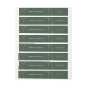 Elegante gouden abstracte vorm retouradres (Vel)