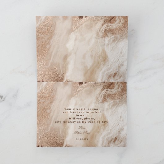 Elegante Gouden Abstracte Zal Je Me Weggeven (Binnen)