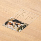 Elegante gouden acryl verlovingsfeest acryl uitnodigingen (Laagn)