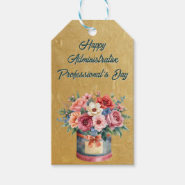 Elegante Gouden Administratieve Professionals Dag Cadeaulabel