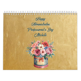 Elegante gouden administratieve professionals dag kalender
