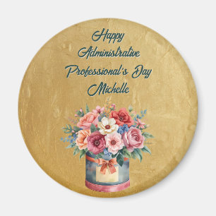 Elegante Gouden Administratieve Professionals Dag Magneet
