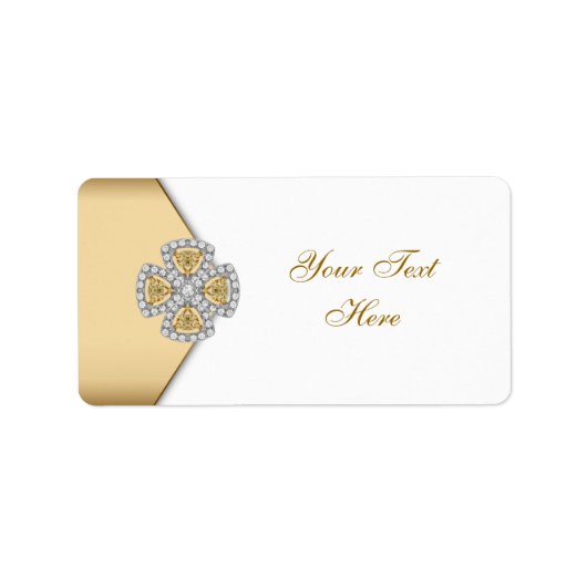 Elegante gouden adreslabels etiket (Voorkant)