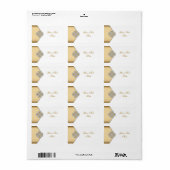Elegante gouden adreslabels etiket (Full Sheet)