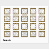 Elegante gouden afdichtingen en Stickers (Vel)