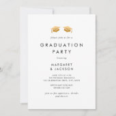 Elegante gouden Afstudeerder Pet Joint Graduation  Kaart (Voorkant)