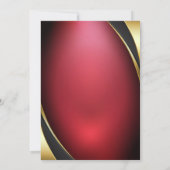Elegante gouden afstudeerhoed frame rode afstudere kaart (Achterkant)