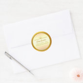 Elegante Gouden Afstudeersticker Ronde Sticker (Envelop)