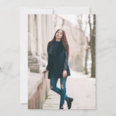 Elegante gouden Afstuderen foto Kaart (Achterkant)