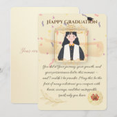 Elegante gouden Afstuderen Kaart (Voorkant / Achterkant)