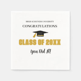 Elegante gouden Afstuderen tafel servet