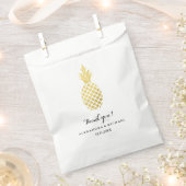 Elegante gouden ananas bruiloft bedankzakje (Geknipt)