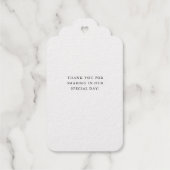 Elegante gouden ananas | Bruiloft dank u Cadeaulabels (Achterkant)