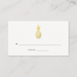 Elegante gouden ananas bruiloft escort Kaarten Plaatskaartje
