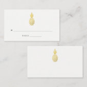 Elegante gouden ananas bruiloft escort Kaarten Plaatskaartje (Voorkant / Achterkant)