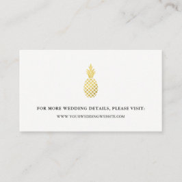 Elegante gouden ananas bruiloft website Kaarten