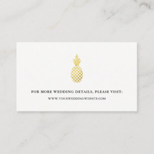 Elegante gouden ananas bruiloft website Kaarten