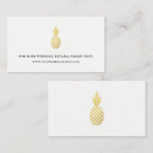 Elegante gouden ananas bruiloft website Kaarten (Voorkant / Achterkant)