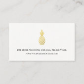 Elegante gouden ananas bruiloft website Kaarten (Voorkant)