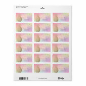 Elegante Gouden Ananas Confetti Holografisch Etiket (Full Sheet)