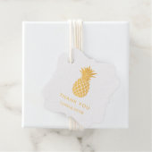 Elegante gouden ananas | Tropical dank u Bedankjes Labels (Met doos)