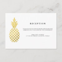Elegante Gouden Ananas Trouwreceptie