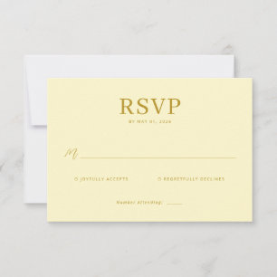 Elegante gouden antwoordkaart RSVP kaartje