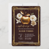 Elegante gouden appel van ons Baby shower Kaart (Voorkant)