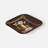 Elegante gouden appel van ons Baby shower Papieren Bordje (Gebogen)