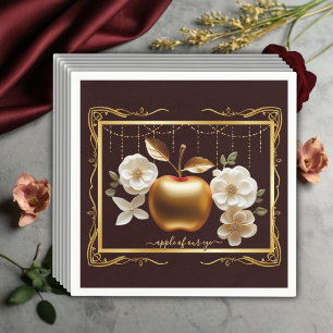 Elegante gouden appel van ons Baby shower Servet