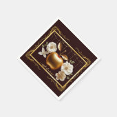 Elegante gouden appel van ons Baby shower Servet (Hoek)