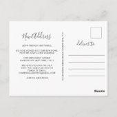 Elegante Gouden Art Deco Bewegende aankondiging Briefkaart (Achterkant)