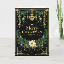 Elegante Gouden Art Deco Kroonluchter Kerst