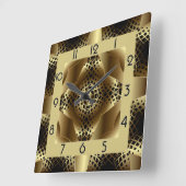 Elegante gouden art deco vierkante klok (Hoek)