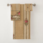Elegante gouden Art Nouveau Rozen Bad Handdoek (Insitu)
