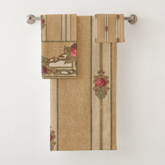 Elegante gouden Art Nouveau Rozen Bad Handdoek (Insitu)