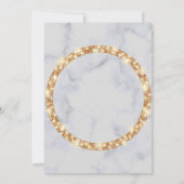 Elegante gouden baby-dopelement uitnodiging (Achterkant)