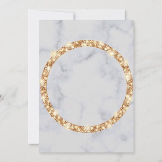 Elegante gouden baby-dopelement uitnodiging (Achterkant)