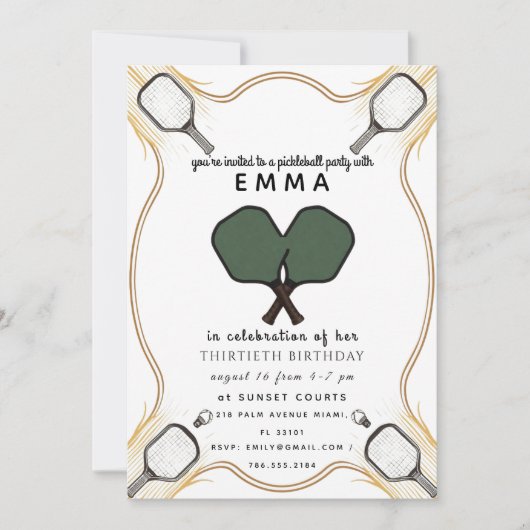 Elegante gouden babyshower uitnodiging (Voorkant)