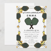 Elegante gouden babyshower uitnodiging (Voorkant / Achterkant)