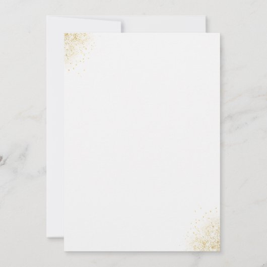 Elegante gouden baljurk - Princess Design bruiloft Kaart (Achterkant)