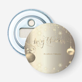 Elegante Gouden Ballen Sneeuwvlokken Sterren Button Flesopener