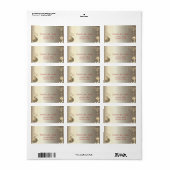 Elegante Gouden Ballen Sneeuwvlokken Sterren Etiket (Full Sheet)