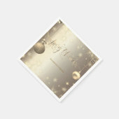 Elegante Gouden Ballen Sneeuwvlokken Sterren Servet (Hoek)