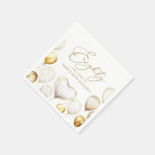 Elegante gouden ballon 80e verjaardagsfeest servet (Hoek)